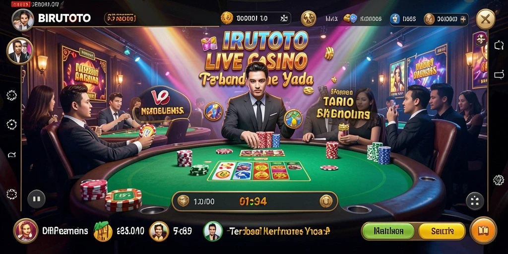 Tampilan gameplay Live Casino yang menarik di BIRUTOTO.