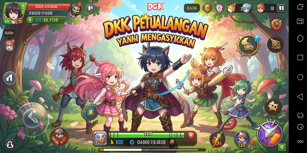 Tampilan menarik dari gameplay DKK yang penuh petualangan Anime.