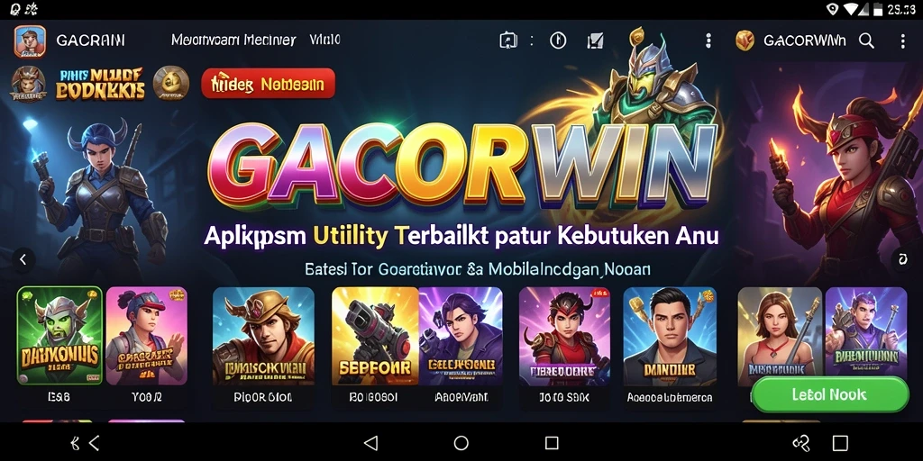 Tampilan antarmuka GACORWIN yang user-friendly dan fungsional.