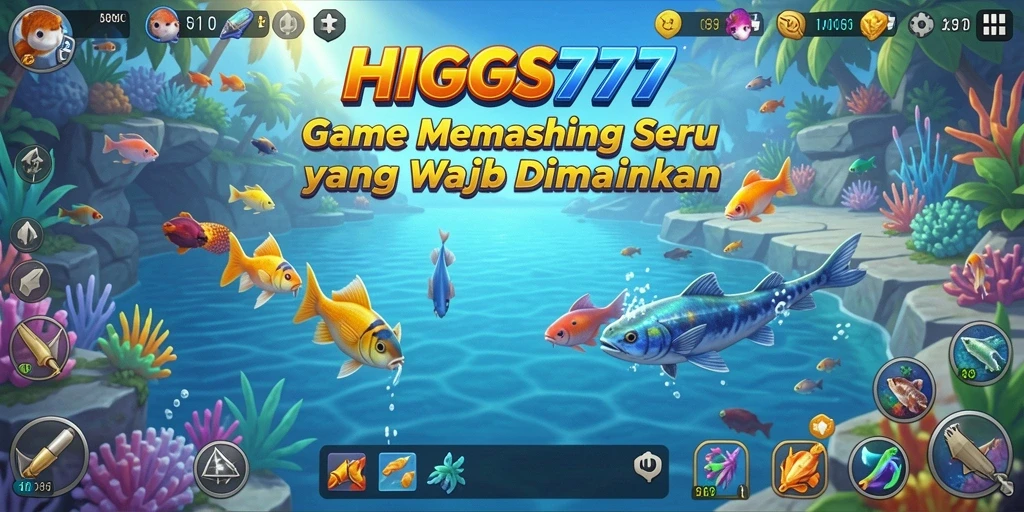 Gameplay HIGGS777 menampilkan suasana memancing yang seru dan menantang.