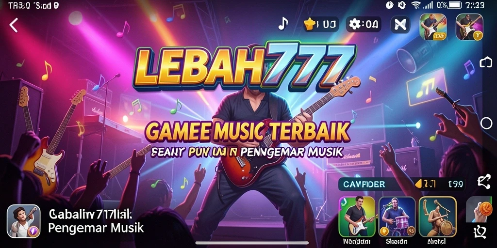 Screenshot utama menunjukkan keseruan permainan musik di LEBAH777.