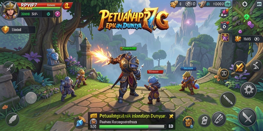 Screenshot utama RPVIP7 menampilkan aksi pertarungan yang mendebarkan.
