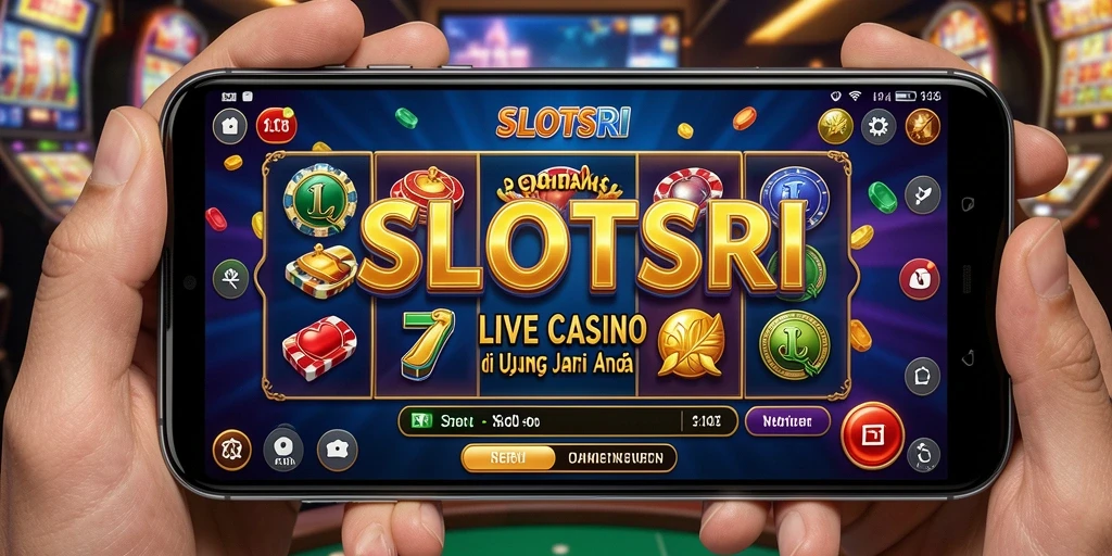 Screenshot SLOTSRI menunjukkan dealer langsung dan pengalaman kasino yang autentik.